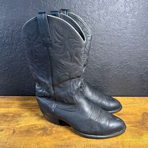 Ariat Heritage R Toe Black Leather Western Cowboy Boots Mens 10.5 EE 10002218